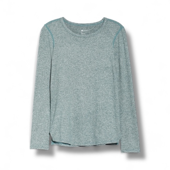 Zella Tops - ZELLA LIANA LONG SLEEVE RECYCLED BLEND PERFORMANCE T-SHIRT - XXL Teal Titanic